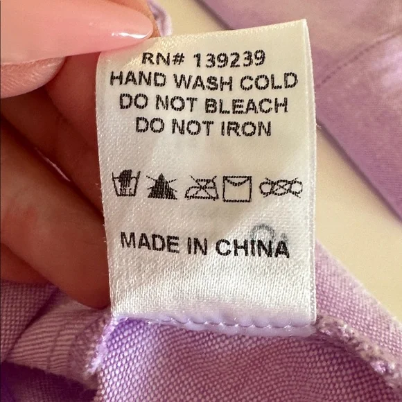 Tuckernuck Pomander Place Lavender Oxford Harris Button Up Dress, Size XL - Picture 13 of 15